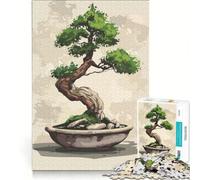 Rompecabezas para Adultos de 1000 Piezas con diseño de bonsái japonés, Ideal para Decorar la Pared Incluye póster y Hoja de curiosidades a Juego 38x26cm