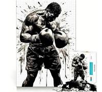 Rompecabezas para Adultos de 1000 Piezas con diseño de Boxeador,Encaje Perfecto,Regalo para Jugar a concentrarse,para Relajarse o como Regalo de cumpleaños 38x26cm