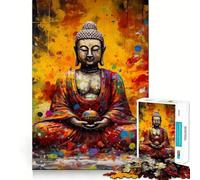 Rompecabezas para Adultos de 1000 Piezas con diseño de Buda,Colorido,con articulaciones Suaves,Divertido y Que estimula la Mente Juego Casual para Pasar un Buen rato y como Regalo de cumpleaños