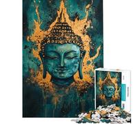 Rompecabezas para Adultos de 1000 Piezas con diseño de Buda divino Juguetes adictivos para Cultivar la Paciencia Juego Familiar Decoración para el hogar Regalos Divertidos (tamaño 38x26cm)