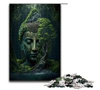 Rompecabezas para Adultos de 1000 Piezas con diseño de Buda en la Naturaleza Ayuda a ejercitar el Cerebro Juguetes adictivos para Cultivar la Paciencia 75x50cm
