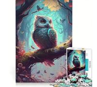 Rompecabezas para Adultos de 1000 Piezas con diseño de búho mitológico Juegos educativos decoración de Pared Regalo de cumpleaños Regalos de Viaje 50x75cm