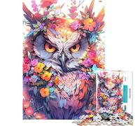 Rompecabezas para Adultos de 1000 Piezas con diseño de búho y Sabio Juego práctico Una Obra de Arte cumpleaños y Navidad (tamaño 38x52cm)