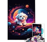 Rompecabezas para Adultos de 1000 Piezas con diseño de Cachorro maltés durmiendo Juegos relajantes Que desafían la Inteligencia Cerebral Juguetes adictivos Un Gran Regalo para Toda la Familia