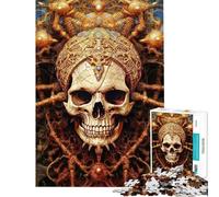 Rompecabezas para Adultos de 1000 Piezas con diseño de Calavera de CJ Ideal para Pasar el Tiempo en casa Durante Las Vacaciones como Regalo de cumpleaños Navidad o como obsequio único 38x52cm