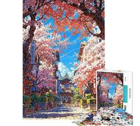 Rompecabezas para Adultos de 1000 Piezas con diseño de Camino de Flores Juegos relajantes Juguetes educativos y de Aprendizaje Regalos de cumpleaños para aliviar el estrés (tamaño 75x50cm)