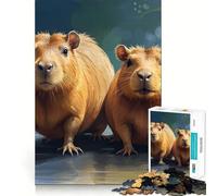 Rompecabezas para Adultos de 1000 Piezas con diseño de Capibara,Bordes precisos,Ideal para estimular la Mente,Jugar en Silencio y como Juego de cumpleaños (38x26cm)