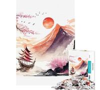 Rompecabezas para Adultos de 1000 Piezas con diseño de Cascada y montaña Rompecabezas para Adolescentes Juegos relajantes Divertidos y Originales Regalos de cumpleaños únicos (tamaño 50x75cm)