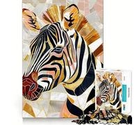 Rompecabezas para Adultos de 1000 Piezas con diseño de Cebra Dorada Juego de concentración Mental de Alta precisión Manualidad para Cortar y Crear vínculos con Tus Seres Queridos (50x75cm)