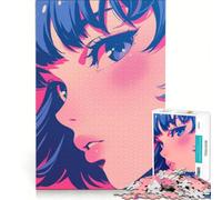 Rompecabezas para Adultos de 1000 Piezas con diseño de Chica Anime en Primer Plano, Juguete Educativo, Ideal para Pasar el Tiempo en casa Durante Las Vacaciones, Regalo para Amigos y Familiares