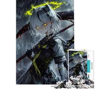 Rompecabezas para Adultos de 1000 Piezas con diseño de Chica Anime y guadaña Rompecabezas para Adultos Juego de ingenio decoración de Pared Regalos para Amigos y Familiares (tamaño 38x26cm)
