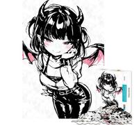 Rompecabezas para Adultos de 1000 Piezas con diseño de Chica súcubo de Anime Diversión en casa Juego práctico de ensamblaje de Patrones para Mayores de 14 años 50x75cm
