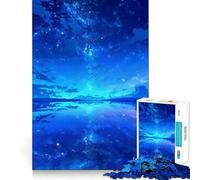 Rompecabezas para Adultos de 1000 Piezas con diseño de Cielo Estrellado y Reflejos Azules,Corte nítido,Ideal para un Juego Divertido y Relajante, 38x52cm