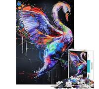 Rompecabezas para Adultos de 1000 Piezas con diseño de Cisne Rompecabezas antiestrés de 1000 Piezas para Pasar el Tiempo en casa Ideal para divertirse en Familia y Jugar en una Noche Especial