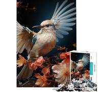 Rompecabezas para Adultos de 1000 Piezas con diseño de colibrí Blanco Juego de ingenio Juguetes adictivos para Cultivar la Paciencia Ideas Decorar (Tamaño 38x26cm)