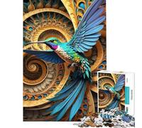 Rompecabezas para Adultos de 1000 Piezas con diseño de colibrí de Cola Violeta Rompecabezas para Adolescentes Juegos relajantes Regalos para Mujeres Regalos de cumpleaños y obsequios únicos (38x26cm)