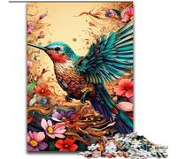 Rompecabezas para Adultos de 1000 Piezas con diseño de colibrí psicodélico. Rompecabezas Imposible para Adultos. Desarrolla la coordinación Ojo-Mano cumpleaños (26x38cm).