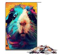 Rompecabezas para Adultos de 1000 Piezas con diseño de Conejillo de Indias Colorido patrón El Montaje Ayuda a ejercitar la Mente Juguete adictivo para Cultivar la Paciencia 75x50cm