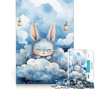 Rompecabezas para Adultos de 1000 Piezas con diseño de Conejito bebé,Corte Premium,Juego Divertido y enfocado,Ideal para Momentos de Ocio y Entretenimiento en Navidad (38x26cm)