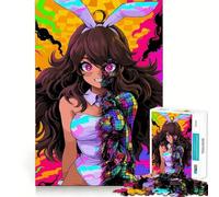 Rompecabezas para Adultos de 1000 Piezas con diseño de Conejito de Terror,Bordes impecables,Divertido Juego para concentrarse mentalmente,Juego Tranquilo,decoración navideña,Regalo (38x52cm)