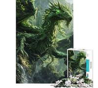 Rompecabezas para Adultos de 1000 Piezas con diseño de dragón de la Naturaleza Despierta Juguete para Adultos Decoración de Pared cumpleaños y Navidad (tamaño 38x26cm)