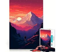 Rompecabezas para Adultos de 1000 Piezas con diseño de Escalada de montaña,Pixel Art,articulación Fina,Divertido desafío Mental,Juguete para Jugar cómodamente,Regalo de cumpleaños (38x26cm)