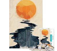 Rompecabezas para Adultos de 1000 Piezas con diseño de Espiral y Sol Rompecabezas para Adolescentes Juegos relajantes Divertidos y Originales Regalos de cumpleaños únicos (tamaño 38x26cm)