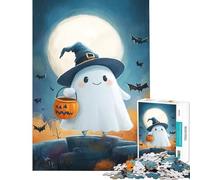 Rompecabezas para Adultos de 1000 Piezas con diseño de Fantasma y Sombrero de Bruja de Halloween Juguetes adictivos para Cultivar la Paciencia Juego Familiar Que Mejora la Memoria Excelentes Regalos