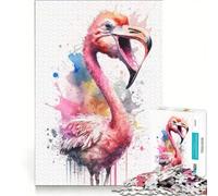 Rompecabezas para Adultos de 1000 Piezas con diseño de flamencos en Acuarela, Juegos Familiares, análisis y lógica, para Fortalecer el Amor en Pareja 50x75cm
