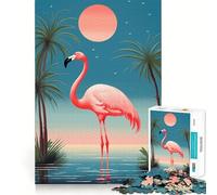 Rompecabezas para Adultos de 1000 Piezas con diseño de flamencos Rosas Tropicales, articulaciones Suaves, Divertido Juego de concentración Mental, Juego Casual, Regalo de cumpleaños (38x52cm)