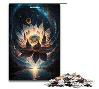 Rompecabezas para Adultos de 1000 Piezas con diseño de Flor de Loto de fantasía Ayuda a ejercitar el Cerebro Juguetes adictivos para Cultivar la Paciencia 75x50cm