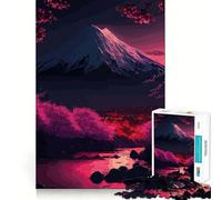 Rompecabezas para Adultos de 1000 Piezas con diseño de Flores de Cerezo,Estilo japonés,con Bordes precisos,Ideal para Construir y Disfrutar de un Momento Acogedor Decoración navideña para la Pared