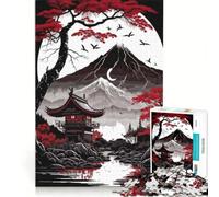Rompecabezas para Adultos de 1000 Piezas con diseño de Flores de Cerezo japonesas, Ideal para Decorar la Pared o para Pasar el Tiempo en casa, con un Hermoso diseño 38x52cm