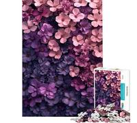 Rompecabezas para Adultos de 1000 Piezas con diseño de Flores violetas Un Reto para completar Juguete Divertido para Toda la Familia Decoración de Pared para Mayores de 14 años Juego de Rompecabezas
