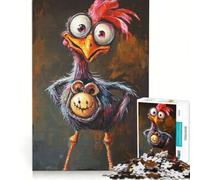 Rompecabezas para Adultos de 1000 Piezas con diseño de gallina de Halloween, Ideal para Juegos Familiares y decoración de Pared Piezas de Formas aleatorias Que encajan Perfectamente 38x26cm