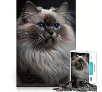 Rompecabezas para Adultos de 1000 Piezas con diseño de Gatito Birmano,Corte preciso,Juguete Inteligente para el Cerebro,Juego para Relajarse,decoración navideña,Regalo (50x75cm)
