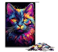 Rompecabezas para Adultos de 1000 Piezas con diseño de Gatito de fantasía Colorido Ayuda a ejercitar el Cerebro Juguetes adictivos para Cultivar la Paciencia 75 x 50 cm