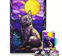 Rompecabezas para Adultos de 1000 Piezas con diseño de Gato Munchkin Juguete Educativo antiestrés colección de Artistas Bellas Artes 38x26cm