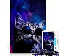 Rompecabezas para Adultos de 1000 Piezas con diseño de Gato Negro,Ideal para Jugar a concentrarse,Relajarse o como Regalo de cumpleaños 38x52cm
