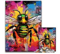 Rompecabezas para Adultos de 1000 Piezas con diseño de Grafiti de Abejas, Colorido, decoración del hogar y Juego Interactivo para la Familia, Regalo Ideal, 50x75cm/19,68x29,52 Pulgadas