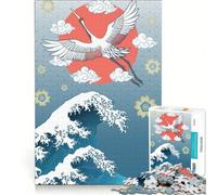 Rompecabezas para Adultos de 1000 Piezas con diseño de grulla Japonesa Ideal para Relajarse interactuar Entre Padres e Hijos Pertenece a la colección de Artistas y es una Obra de Bellas Artes 38x26cm