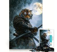 Rompecabezas para Adultos de 1000 Piezas con diseño de Guerrero samurái Tigre Juguete para ejercitar la Mente, diseño Relajante, Ideal para armar Navidad 50x75cm