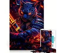 Rompecabezas para Adultos de 1000 Piezas con diseño de Guerrero samurái Tigre Juguete para ejercitar la Mente, diseño Relajante, Ideal para armar Navidad 50x75cm