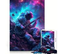 Rompecabezas para Adultos de 1000 Piezas con diseño de Guitarra de Astronauta en el Espacio Ideal para Relajarse y Disfrutar del Momento Regalar (38x52cm)
