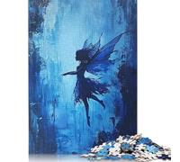 Rompecabezas para Adultos de 1000 Piezas con diseño de Hada Azul. Rompecabezas de Papel para Adultos, Adolescentes y un Verdadero desafío. Medidas: 38 x 26 cm / 1000 Piezas.