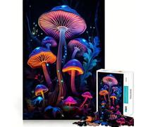 Rompecabezas para Adultos de 1000 Piezas con diseño de Hongos psicodélicos, Bordes Finos, Ideal para Juegos cognitivos, relajación y decoración navideña para la Pared (38x52cm)