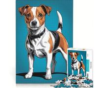 Rompecabezas para Adultos de 1000 Piezas con diseño de Jack Russell Terrier, Juguetes antiestrés, un Reto difícil, un Gran Regalo para los Amantes de los Juegos 38x26cm