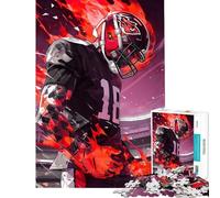 Rompecabezas para Adultos de 1000 Piezas con diseño de Jugador de fútbol Americano Juguete Decorativo para Pared Ideal para aliviar el estrés y como Regalo (tamaño 38x52cm)