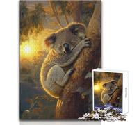 Rompecabezas para Adultos de 1000 Piezas con diseño de Koala al Atardecer, Ideal para Aprender, Jugar y Relajarse Regalos para el Amigo Secreto (tamaño 38x26cm)