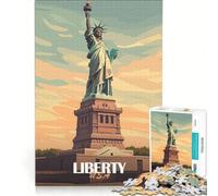 Rompecabezas para Adultos de 1000 Piezas con diseño de la Estatua de la Libertad Ideal para Relajarse Pasar el Tiempo en casa Amantes de los Videojuegos 38x26cm
